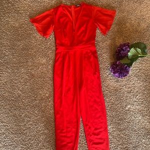 Red jumpsuit